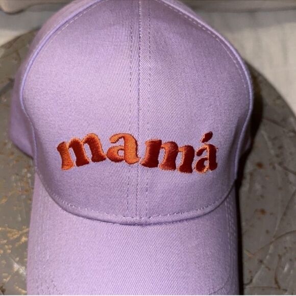 Sonoma Cotton Lavender Orange mamá Embroidered Cap - Picture 4 of 8